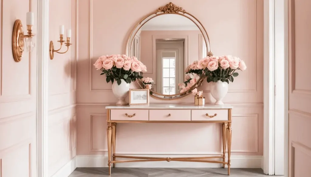 Feminine Blush Glam Hallway