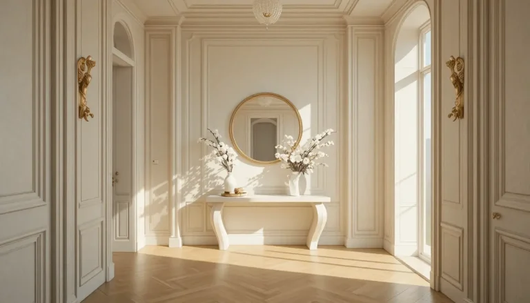Modern beige hallway