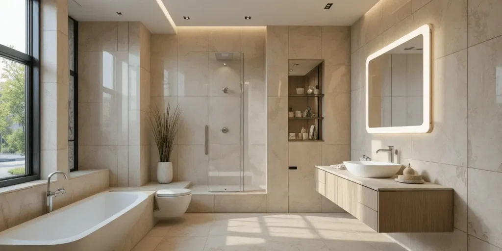 Modern Neutral Bathroom Remodel