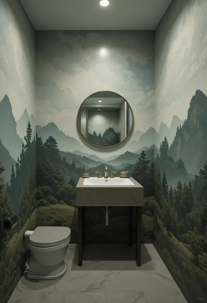 Nature-Inspired Landscape Mural