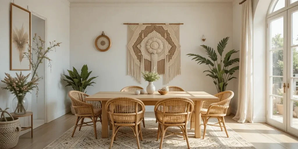 Boho Coastal Dining Room