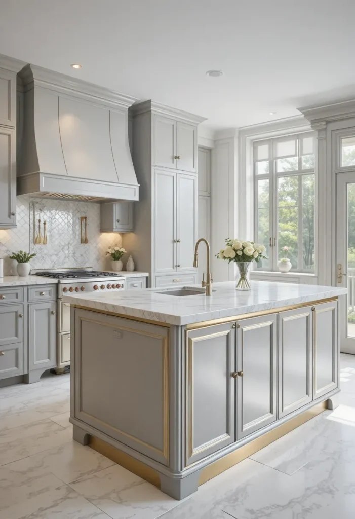 Metallic Accent Island