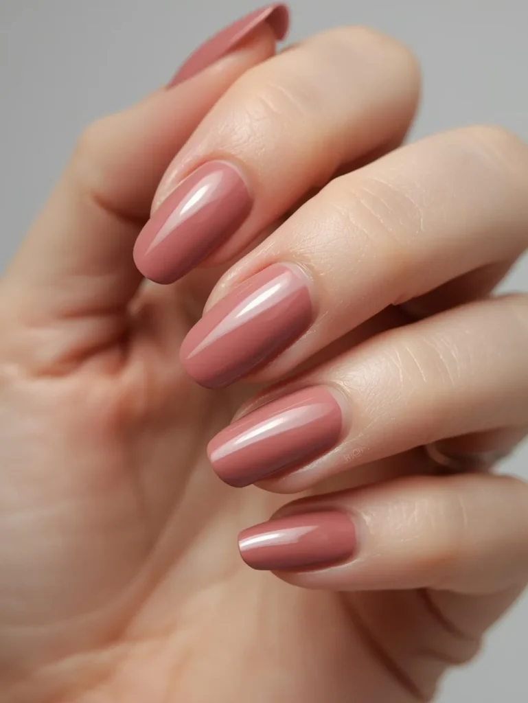 Dusty Rose Short Nails