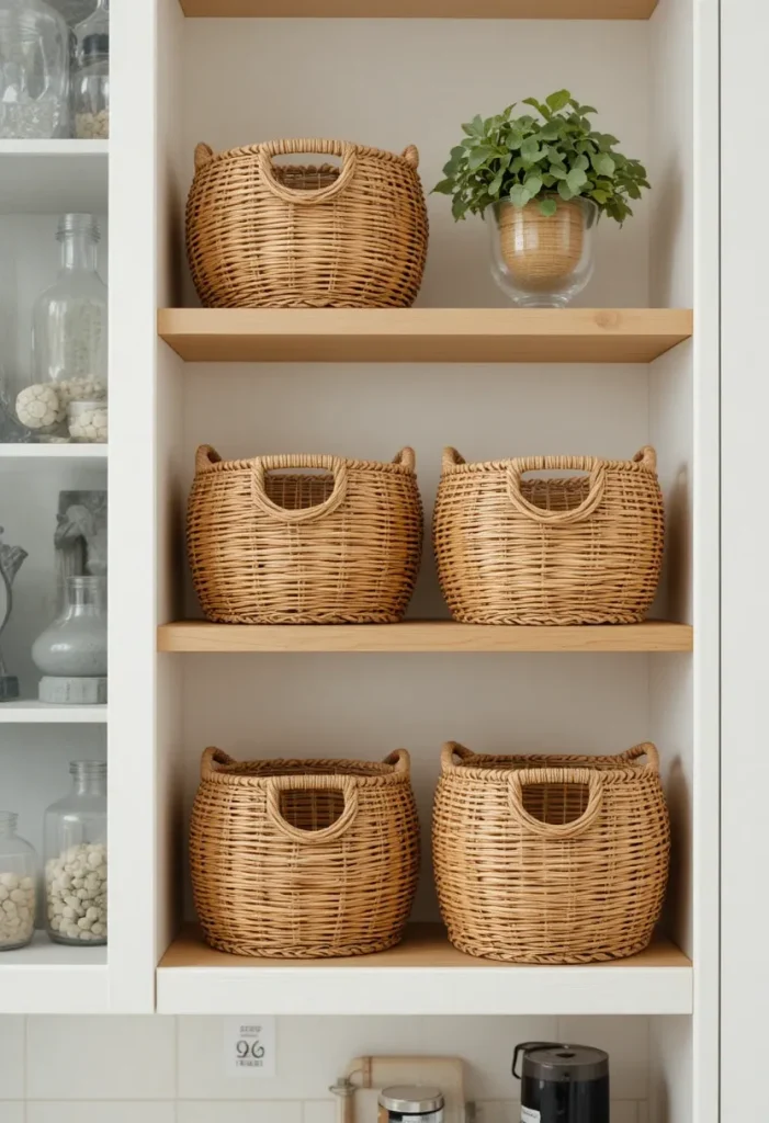 Use Decorative Storage Baskets