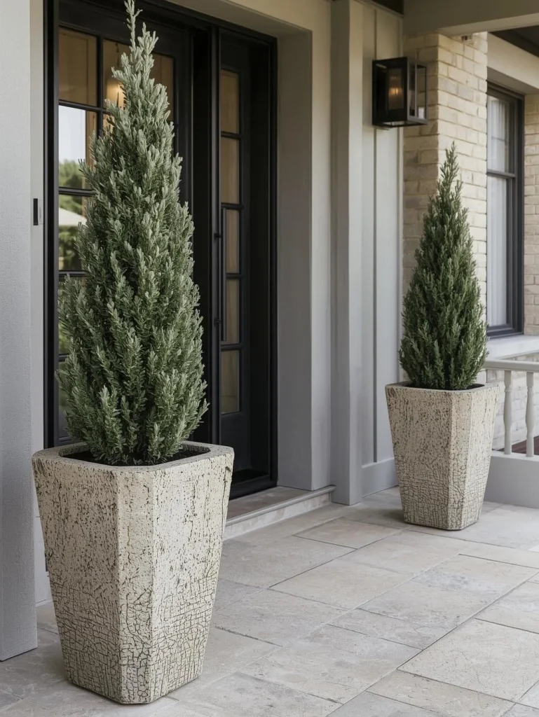 Oversized Planters with Statement Greenery
