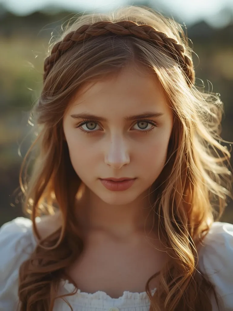Braided Crown with Loose Tendrils