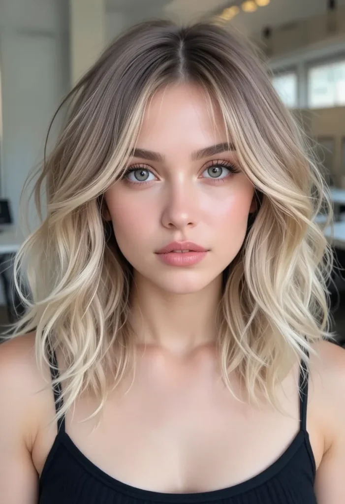 Wispy Bangs with Medium Layers