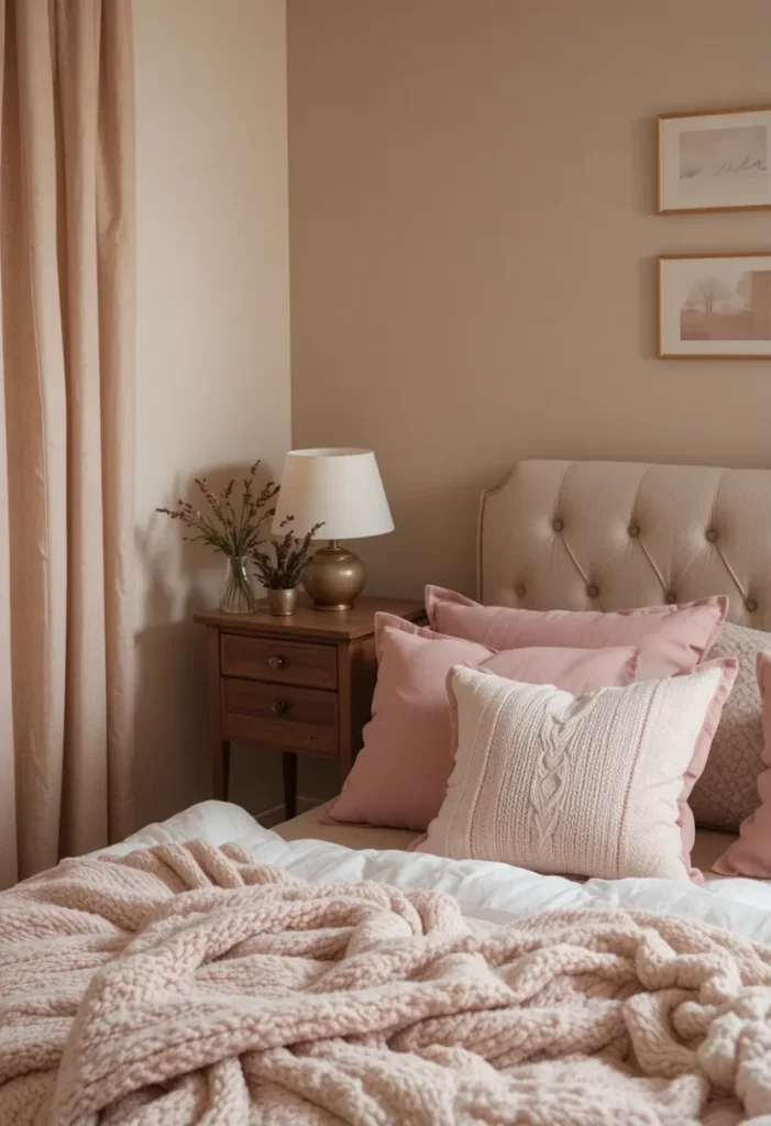 Rose Pink and Beige Layered Neutrals