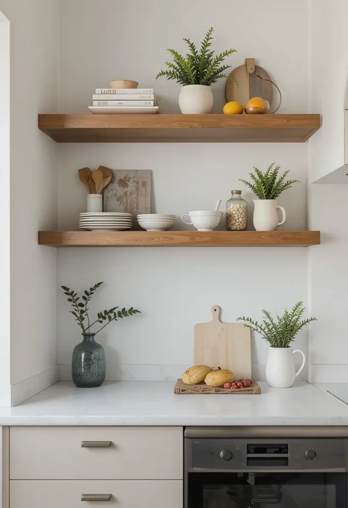 Install Floating Shelves for Storage