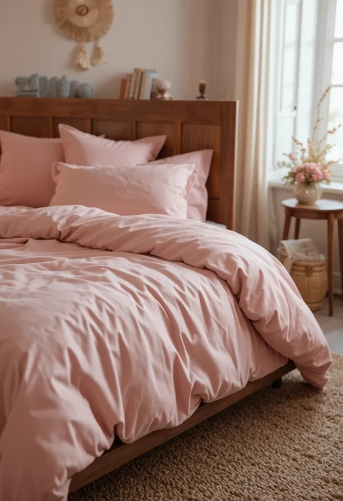 Soft Pink and Brown Warmth