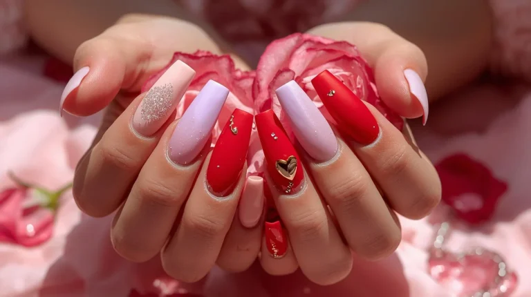 Coffin Valentine’s Nail