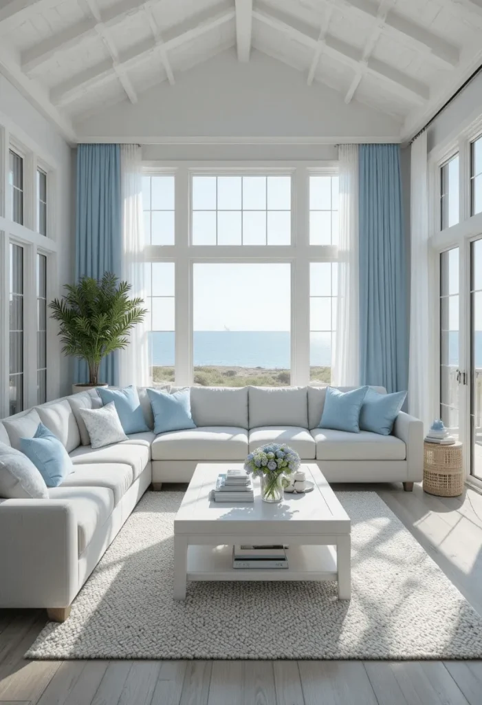 Soft Blue and White Color Palette