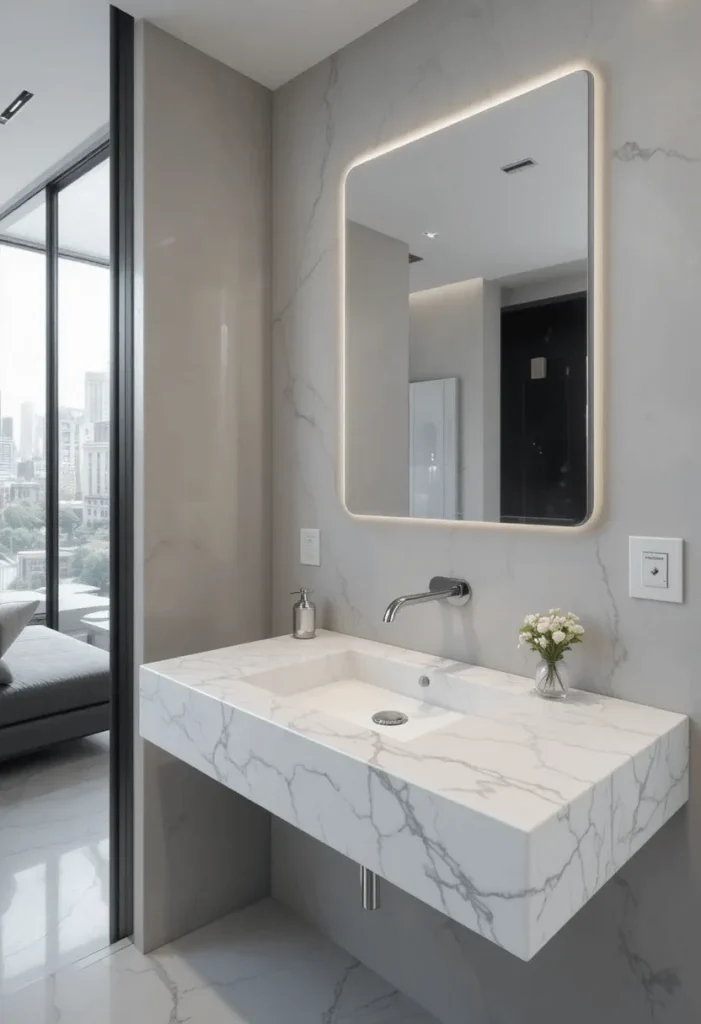 Floating Marble Wash Basin