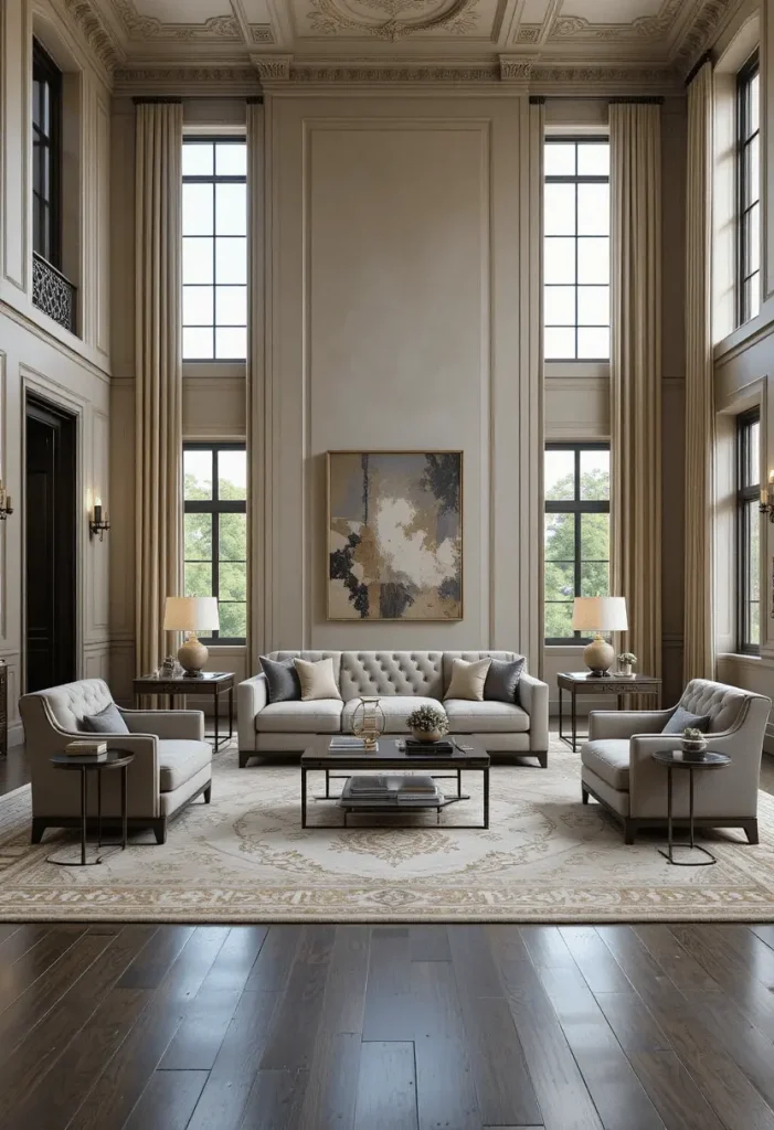 Symmetrical Layout with Statement Sofa