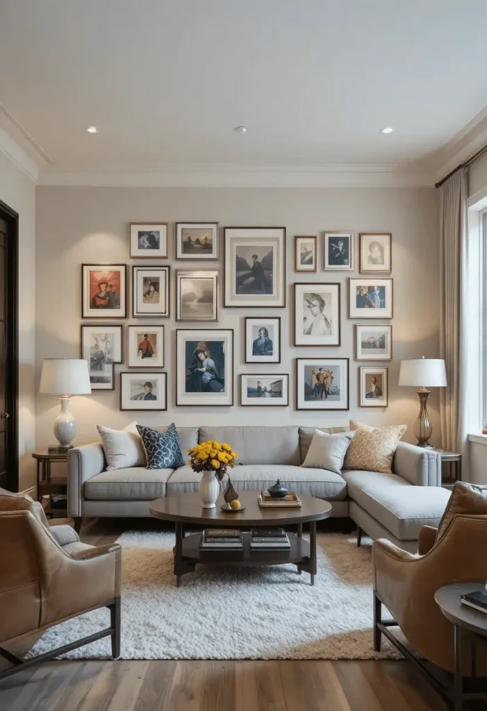 Gallery Wall Around Furniture