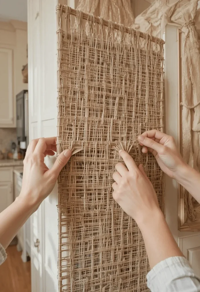 Add Cane Webbing to Cabinet Doors
