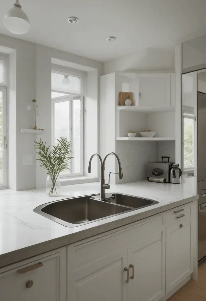 Minimalist Double Bowl Sink Design