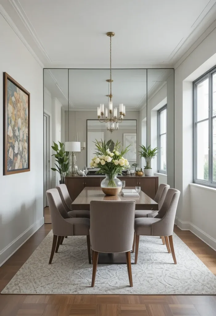 Full Mirrored Accent Wall