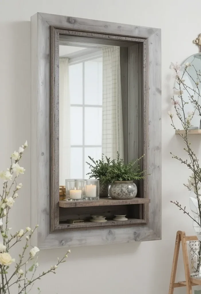 Mirror with Integrated Shelf or Storage