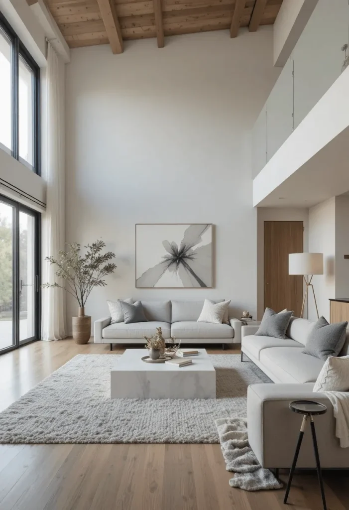 Modern Minimalist Open Living Space
