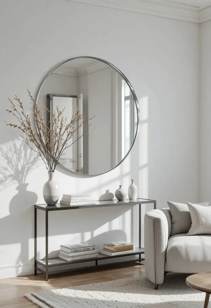 Round Mirror for Soft Contrast