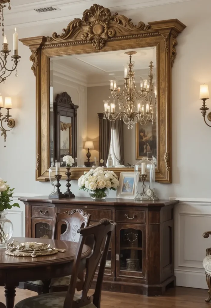 Antique Framed Mirror for Classic Elegance