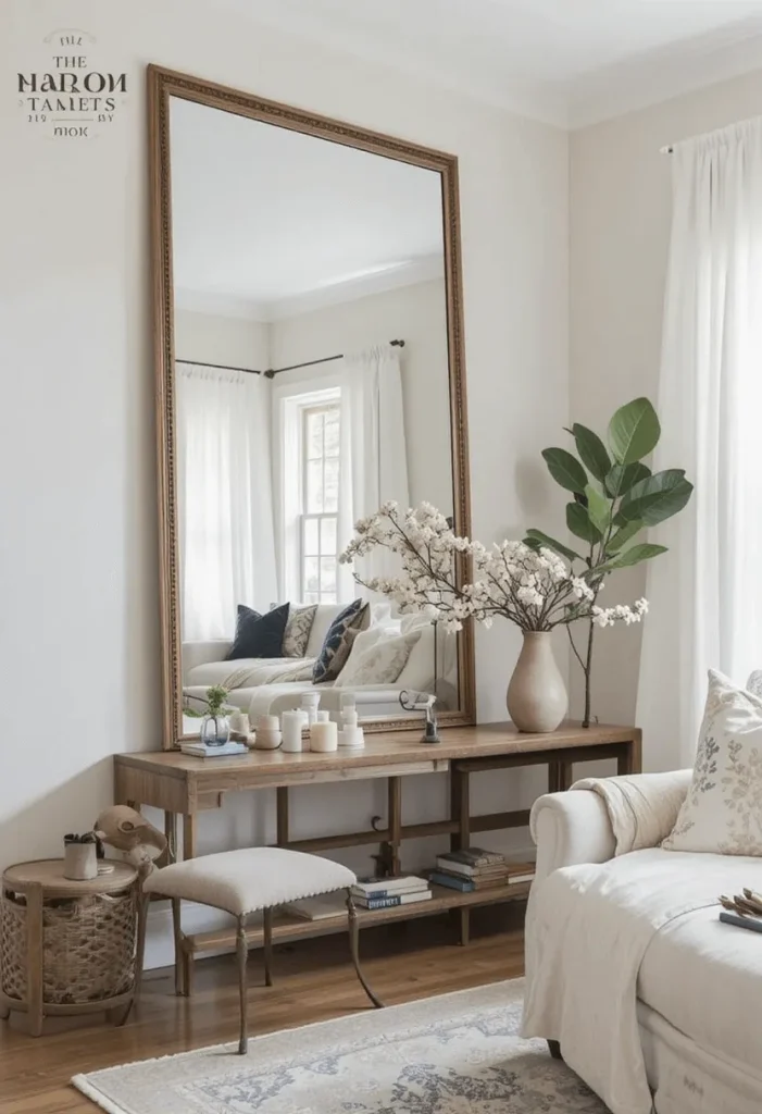 Large Mirror to Create Depth