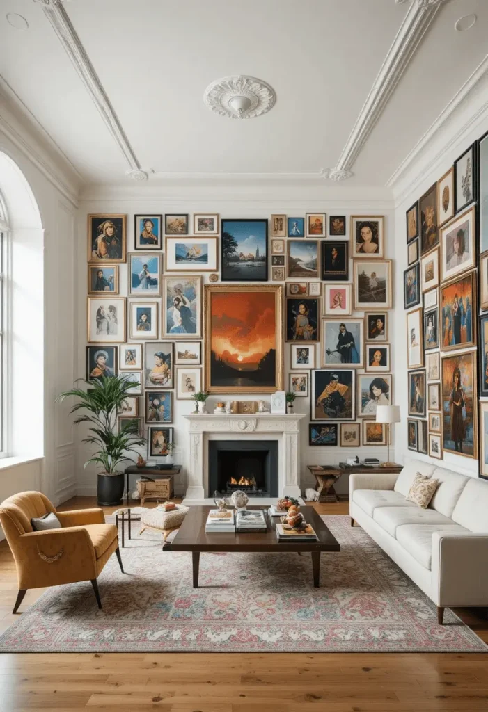 Floor-to-Ceiling Gallery Wall