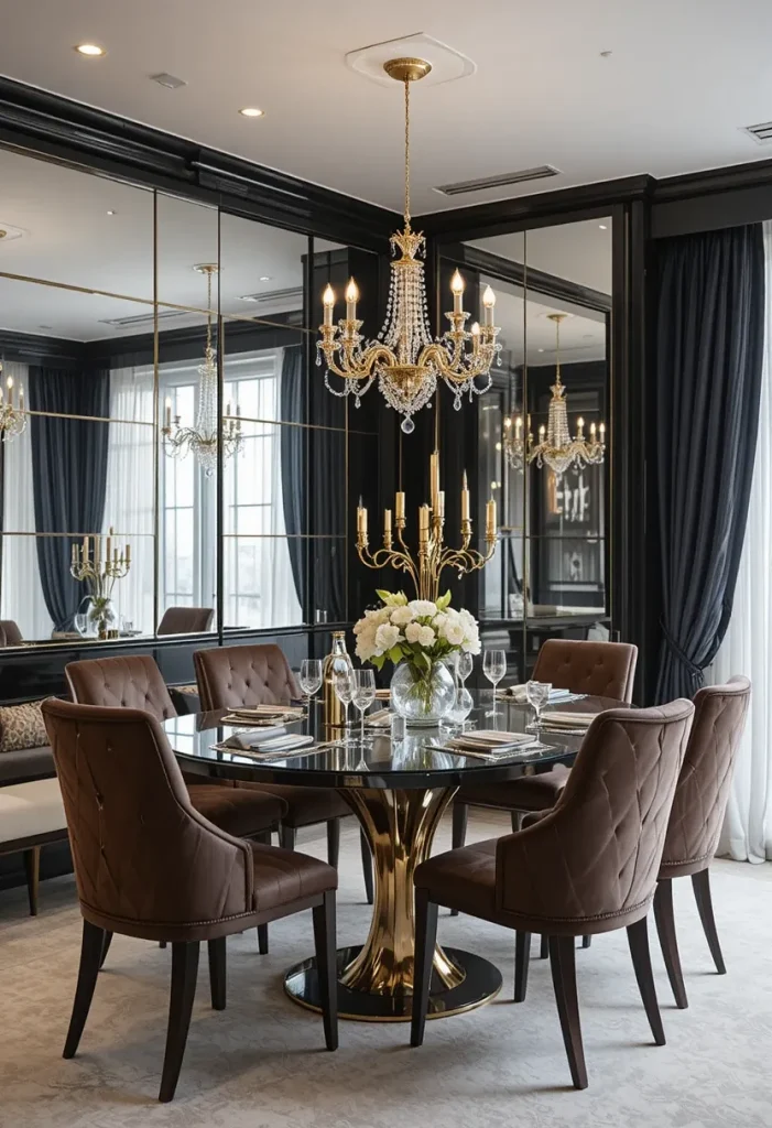 Mirrored Wall Panels for Glam Style