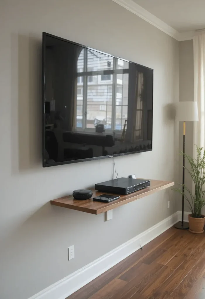 Wall-Mounted TV Setup