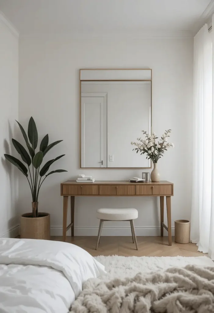 Wall-Mounted Mirror Setup