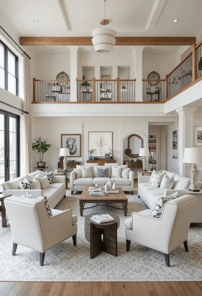 Open Living Room with a Defined Seating Zone