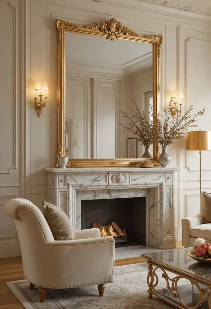 Gold or Brass Mirror for Glam Appeal