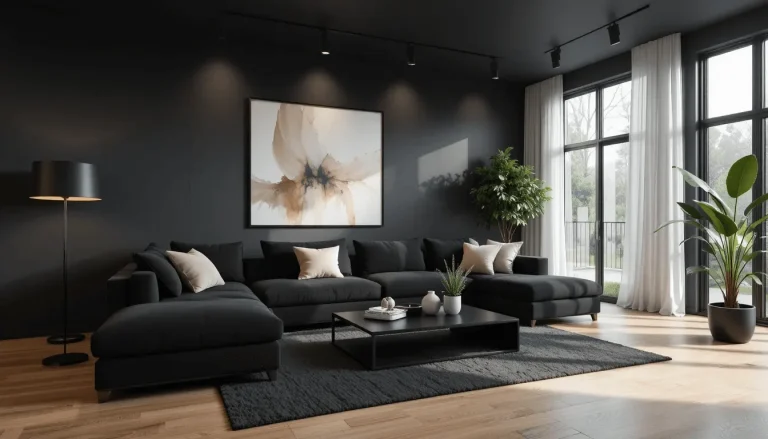Black Living Room Ideas