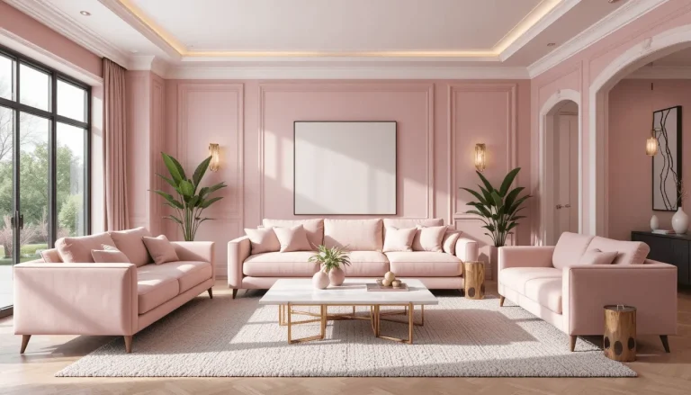 Modern Pink Living Room Ideas