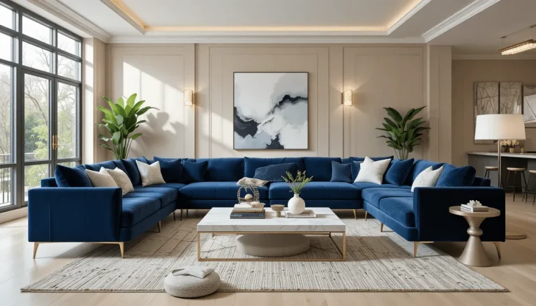 Modern Blue Sofa Living Room Ideas
