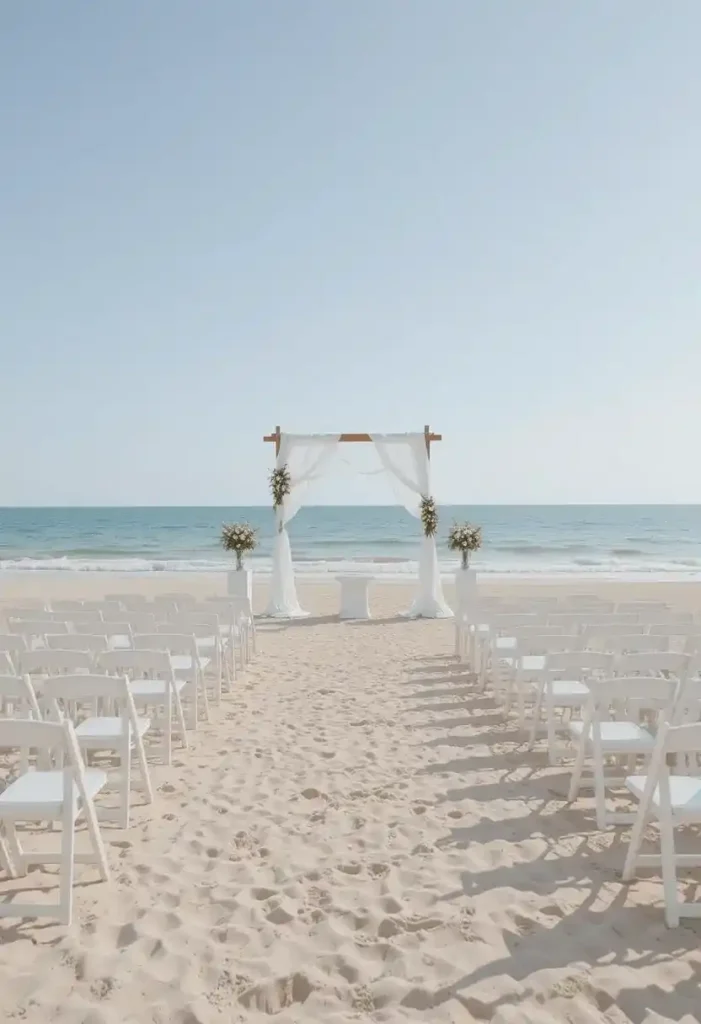 Beachfront Minimal Ceremony Setup