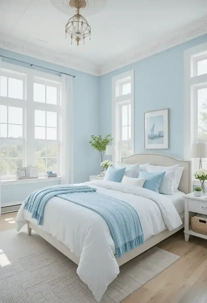 Soft Blue and White Palette