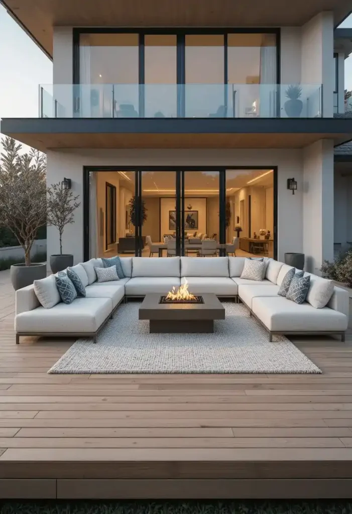 Modern Neutral Lounge Deck Setup