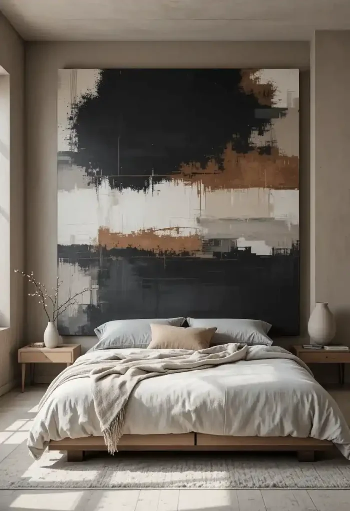 Oversized Abstract Canvas as a Focal Wall