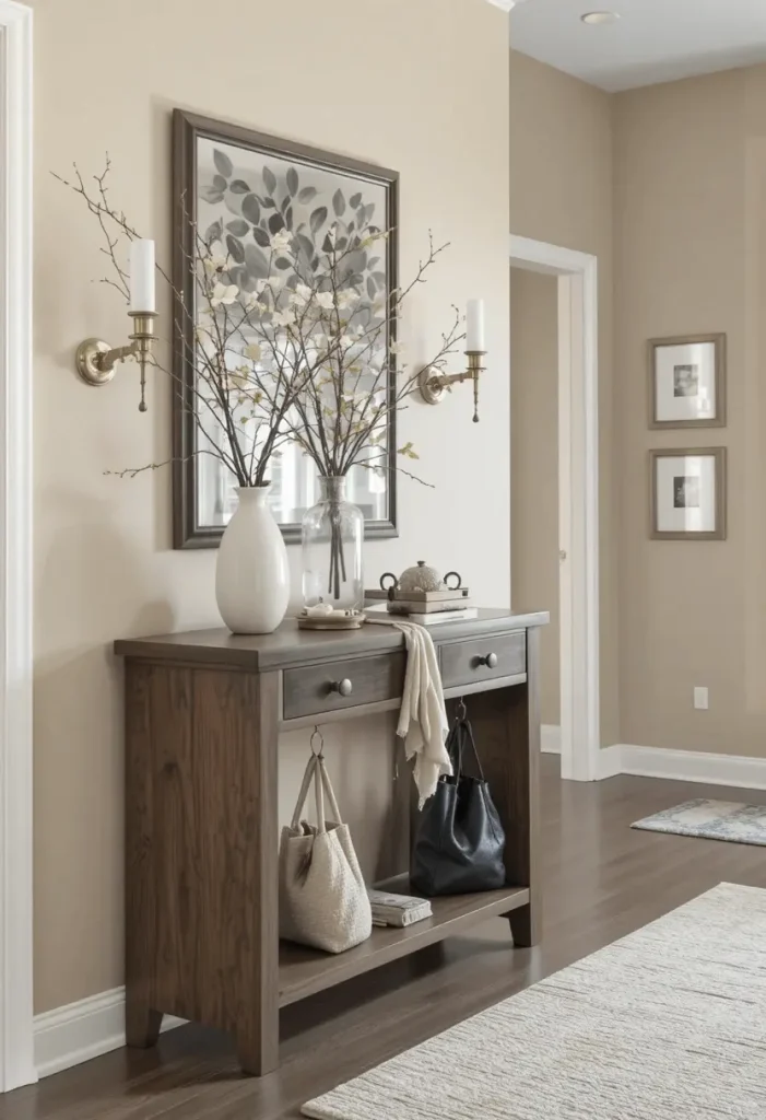 Entryway Console with Built-In Hooks