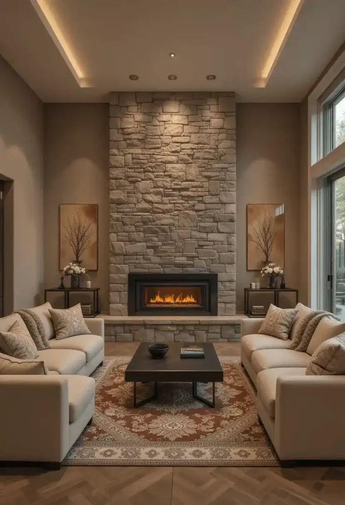 Glass Wall Sunken Modern Design