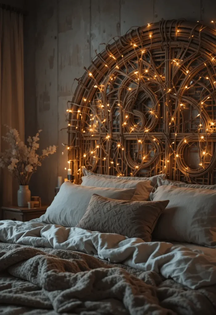 Headboard Woven Light Design
