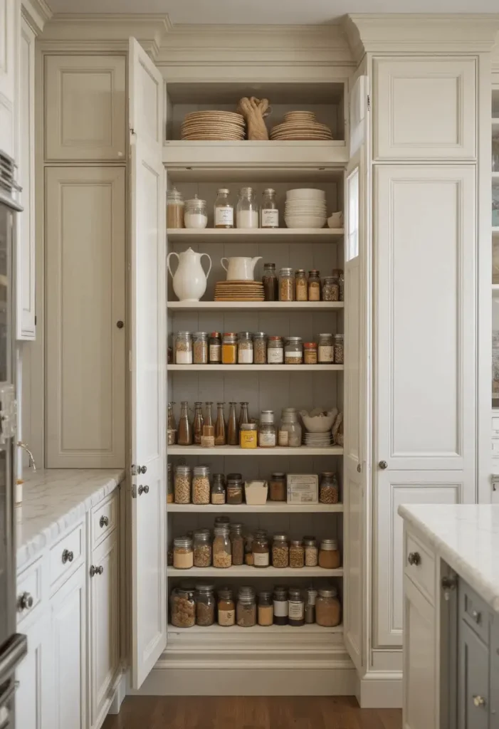 Pantry-Style Storage Cabinets