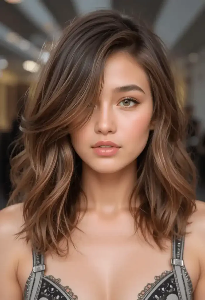 Side-Parted Shoulder Cut
