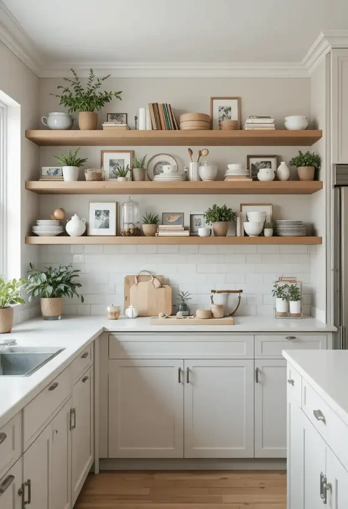 Elegant Open Shelving