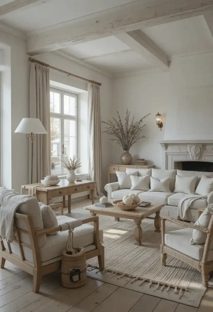 Natural Wood and Linen Styling
