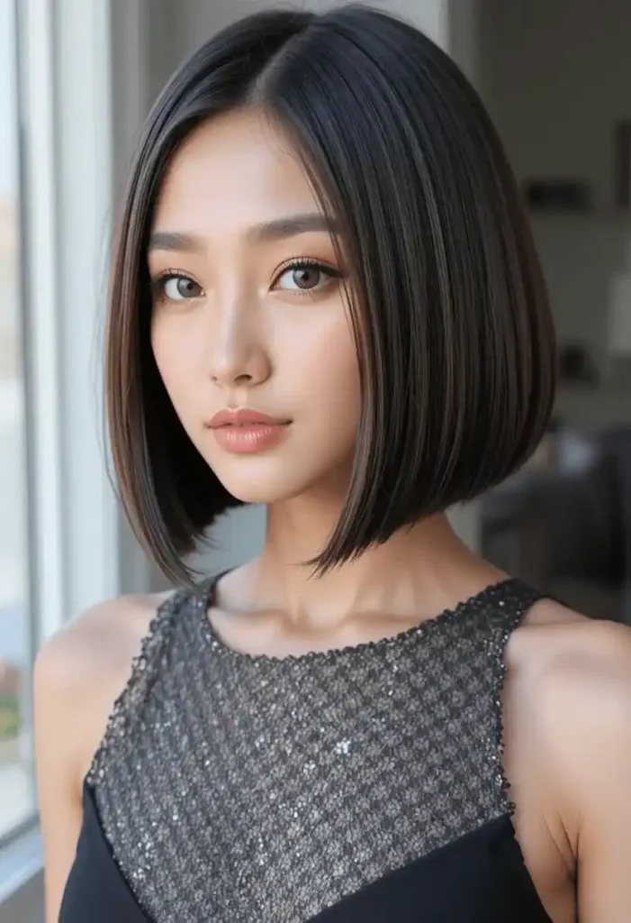 Blunt Cut with Center Part