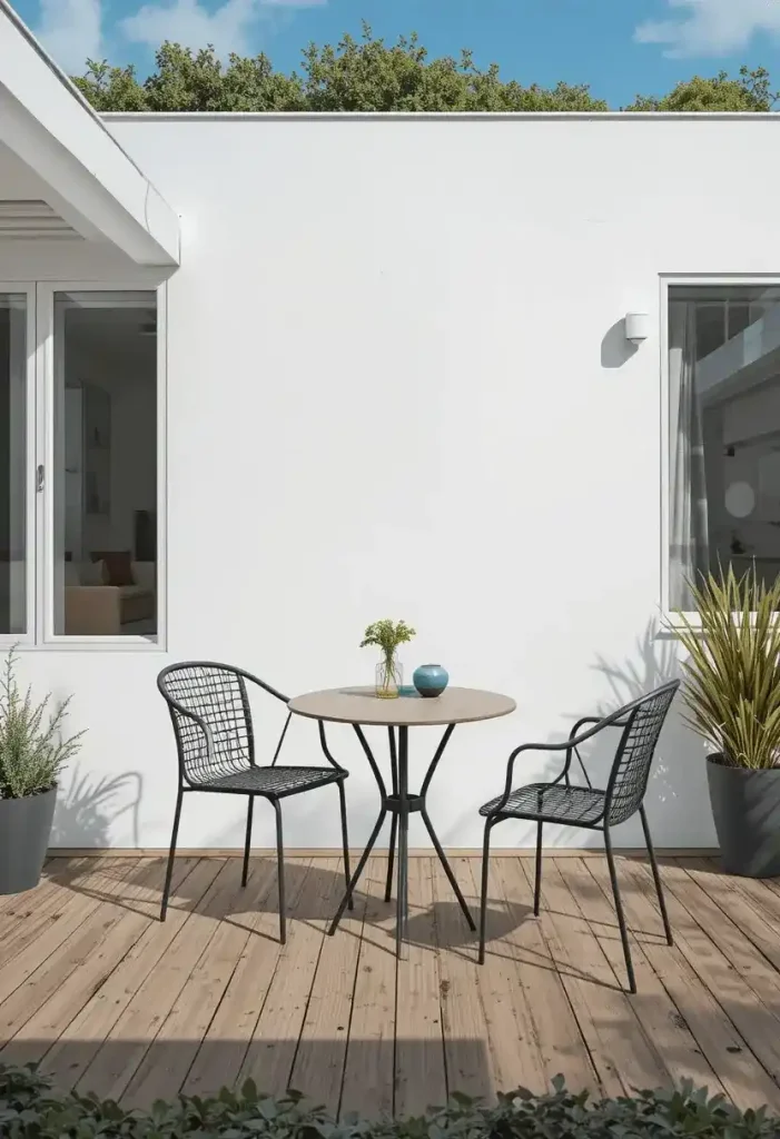 Minimal Outdoor Dining Deck Style