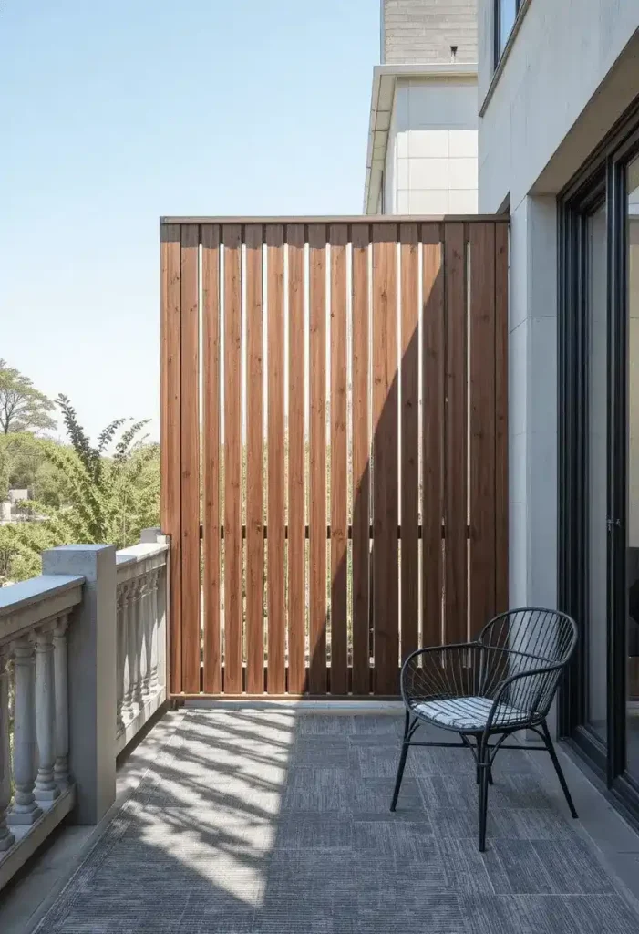 Wooden Slat Privacy Screen